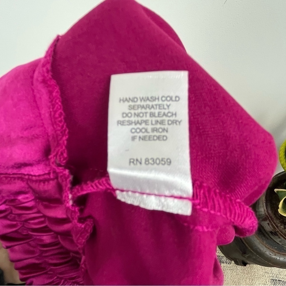 Anthropology Drew Eva Silky Wide Leg Pant. Fuchsia Pink Berry. Small #397 NWT - Picture 7 of 8